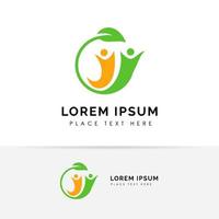 family care logo design vector. Adoption and social network logo design template vector