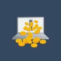 earn money online vector design illustration. making money online icon symbol designs