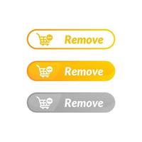 modern design of remove item button. online shop icon material design vector