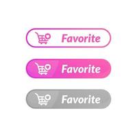 modern design of favorite item button. online shop icon material design vector