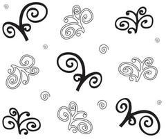 black and white seamless doodle pattern vector