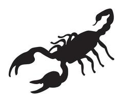silhouette of a crouching scorpion vector