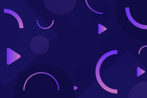Abstract Geometric Dynamic Shape Gradient Bright Purple Background Banner Concept