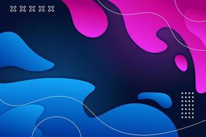 Abstract Fluid Background Dynamic Wavy Shape Blue Pink with Lines vector