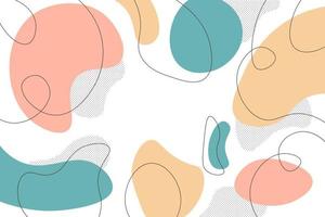 Abstract Organic Shape Aesthetic Hand Drawn Colorful Minimalist Background vector