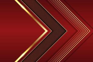 Luxury Background Abstract Elegant Arrow Geometric Shiny Line Gold with Maroon vector