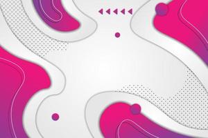 Abstract Geometric Fluid Shape Purple Pink with White Background vector