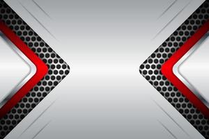 Modern Abstract Background Diagonal Metallic Shiny Red Arrow Overlapped White Layer vector