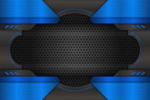 Abstract Modern Futuristic Technology Geometric Blue with Grey Background vector