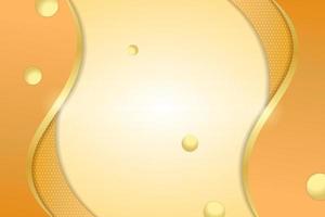 Luxury Background Soft Shiny Golden Dynamic Overlapped Shape with Ball vector