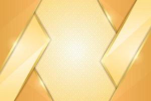 Luxury Background Soft Shiny Geometric Golden Overlapped Shape with Ball vector