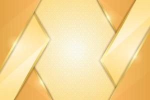 Luxury Background Soft Shiny Geometric Golden Overlapped Shape with Ball vector