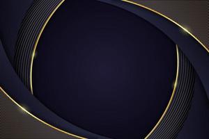 Luxury Background Abstract Elegant Minimalist Shiny Line Gold with Navy vector