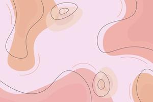 forma orgánica abstracta dibujada a mano estética rosa fondo mínimo vector