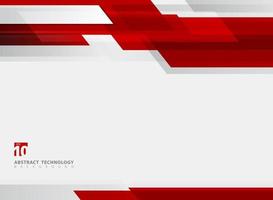 Abstract technology geometric red color shiny motion background. vector