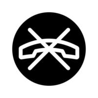 Forbidden telephone icon. Phone calls icon. No answer. Decline calling symbol. A glyph symbol in your web site design, logo, app, UI, webinar, video chat, ect vector