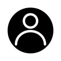 Person icon. User interface icon. Silhouette of man simple symbol. A glyph symbol in your web site design, logo, app, UI, webinar, video chat, ect vector