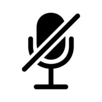 silencio. sin sonido. altavoz apagado. símbolo de micrófono. icono prohibido. icono de micrófono para el diseño de su sitio web, logotipo, aplicación, interfaz de usuario. glifo. vector