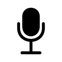 Microphone symbol in your web site design, logo, app, UI. Glyph. Voice vector icon. Record. Microphone - recording studio symbol. Retro mike