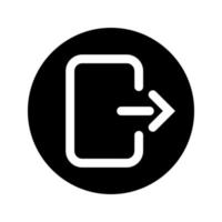 Output icon. Asset data. Upload or exit, icon. Glyph symbol in your web site design, logo, app, UI, webinar, video chat, ect vector