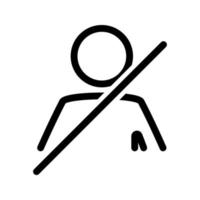 No Person icon. User interface forbidden icon. Silhouette of man simple symbol. Without people symbol. Vector