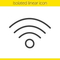 Wi fi signal linear icon. Thin line illustration. Wifi connection contour symbol. Vector isolated outline drawing