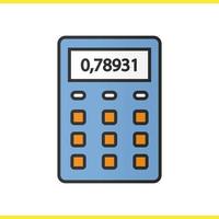 Calculator color icon. Isolated vector illustration