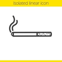 icono lineal de cigarrillo ahumado. Ilustración de línea fina. símbolo de contorno. dibujo de contorno aislado vectorial vector