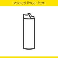 Lighter linear icon. Thin line illustration. Disposable gas lighter contour symbol. Vector isolated outline drawing