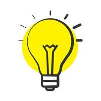 Good idea color icon. Light bulb. Eureka. Isolated vector illustration