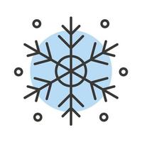 Snowflake color icon. Snowy weather. Isolated vector illustration