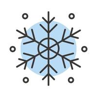 Snowflake color icon. Snowy weather. Isolated vector illustration