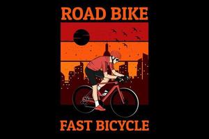 bicicleta de carretera, bicicleta rápida, diseño, vendimia, retro
