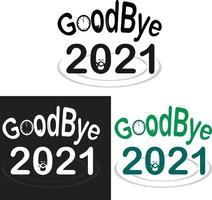 hola 2022, adiós 2021 diseño tipográfico. vector