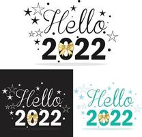 Hello 2022, Goodbye 2021 Typography Design. vector