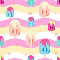 Seamless pattern colorful ice-cream in summer festival vector