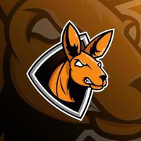 Kangaroo mascot logo vector