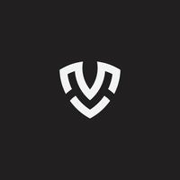 Mv monogram design vector