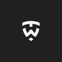 TW monogram design vector