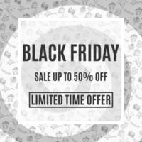 black friday light poster with texture vector