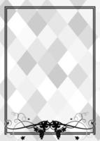frame with grapes on gray mosaic for print vector