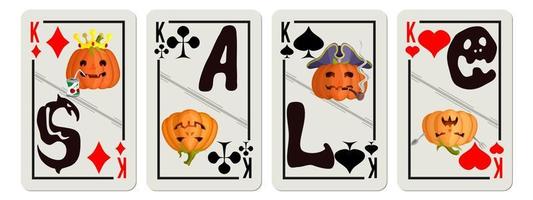 playing cards with an inscription discounts vector