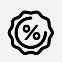 Rosette icon design concept, out line style illustration on white background vector