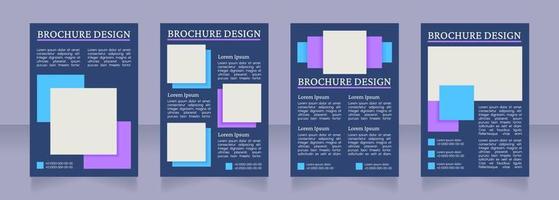 Pandemic combating strategy blank brochure layout design vector