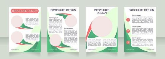 Online school advertisement blank brochure layout design vector