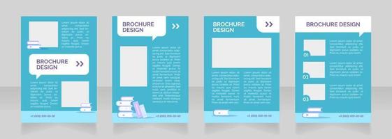 Admission to primary school blank brochure layout design vector