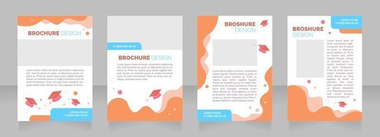 Scholarship for academic excellence blank brochure layout design vector