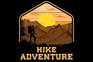 Hike adventure design vintage retro vector