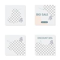 Organic sale instagram post template Free Vector