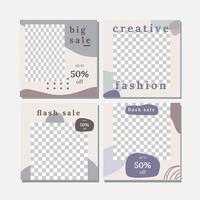 Organic sale instagram post template Free Vector